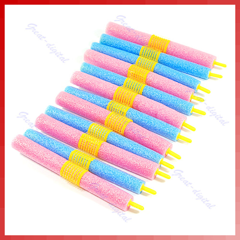 12pcs/set Soft Foam Anion Bendy Hair Rollers Curlers Cling Magic leverag - ModelSupplies