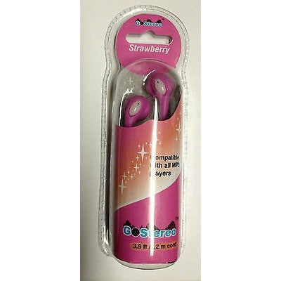 Pink Ear Buds Headphones for MP3 iPod iPhone Droid Standard Headphone Jack - ModelSupplies