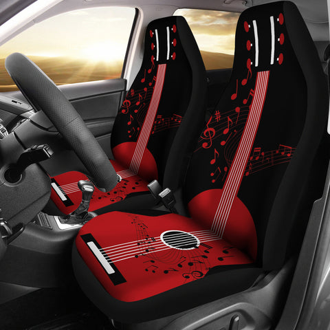 Dark Red Guitar - Car Seat Cover