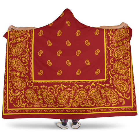 Ultimate Red and Gold Hooded Blanket