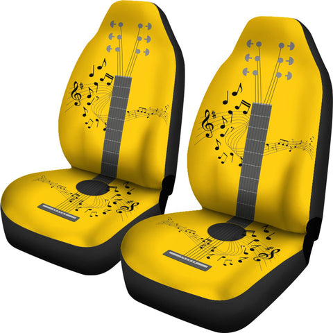 Vivid Yellow Guitar - Car Seat Cover