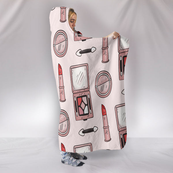 Teen Make Up Design Hooded Blanket