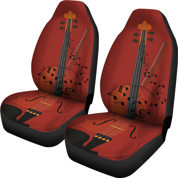 Dark Red Violin - Car Seat Cover