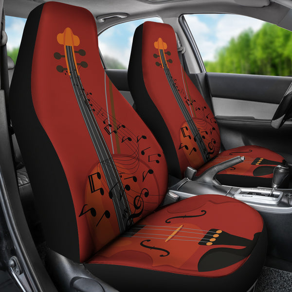 Dark Red Violin - Car Seat Cover