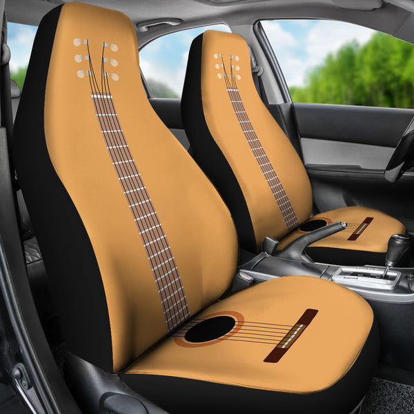 Soft Orange Guitar - Car Seat Cover