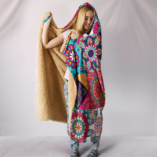 Dive Into Mandalas Hooded Blanket