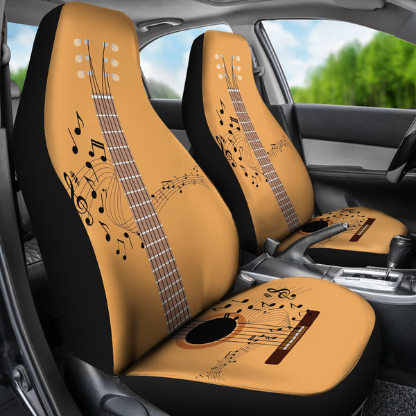 Soft Orange Guitar - Car Seat Cover