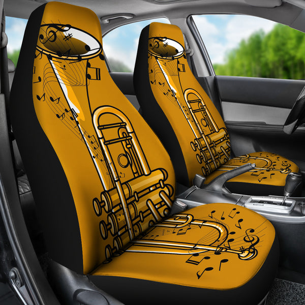 Strong Orange Trumpet - Car Seat Cover