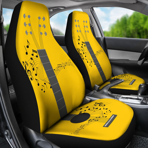 Vivid Yellow Guitar - Car Seat Cover