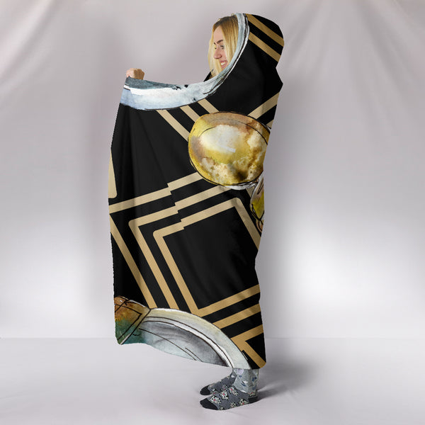 Abstract Design Parfum Bottle Hooded Blanket