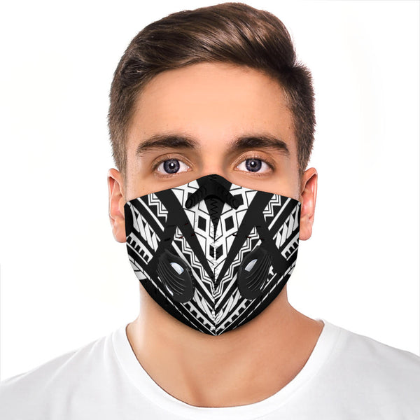 Face Mask with the Island print - Black