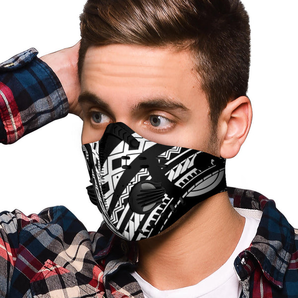 Face Mask with the Island print - Black