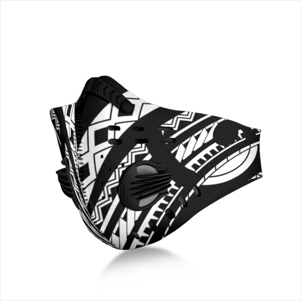 Face Mask with the Island print - Black