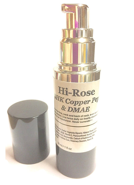 ModelSupplies Hi-Rose with Copper Peptides Peptide Serum DMAE MSM RoseHip Omega 3+6 Moisturizer 30 ml / 1 fl oz - ModelSupplies