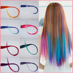 hair extensions 2016 New Arrive fashion women's Long Synthetic Clip In Extensions Gradient Color cosplay  hair pieces #JO009 - ModelSupplies