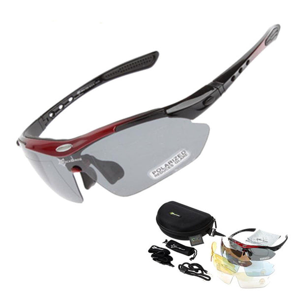RockBros Cycling Glasses Frame Polarized 29g Goggles Eyewear 5 Lens Polarized Cycling Sun Glasses Outdoor Sports Bicycle Glasses